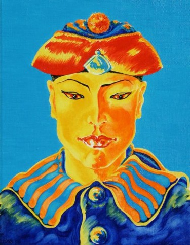 Картина под названием "Сиамский матрос в н…" - Александр Кандинский-Дае, Подлинное произведение искусства, Масло