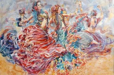 Painting titled "gitane" by Katya Andreeva, Original Artwork