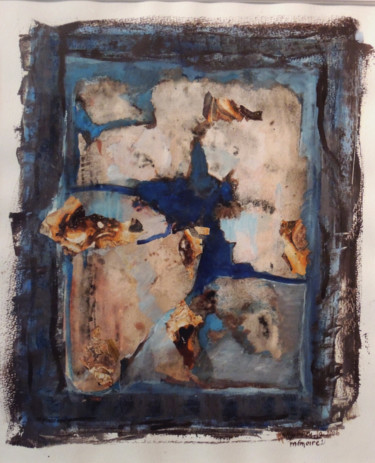 Colagens intitulada "MEMOIRE 2" por Denise Kandro (DKANDRO), Obras de arte originais, Aquarela