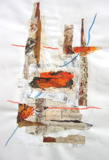 Collagen mit dem Titel "Mémoire 11" von Denise Kandro (DKANDRO), Original-Kunstwerk