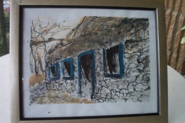 Painting titled "rock cabin" by Kane, Original Artwork