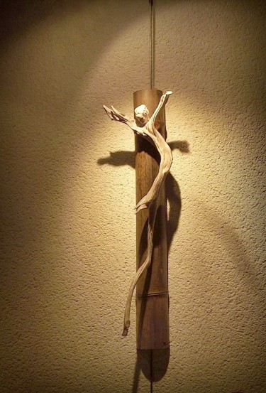 Sculpture intitulée "MADEMOISELLE" par Kanel Brosi, Œuvre d'art originale, Bois