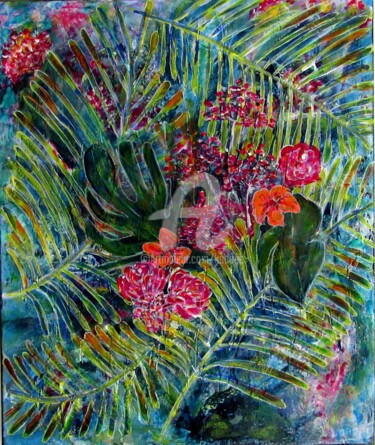 caraïbes Peinture intitulée "caraïbes" par L'Atelier De Kanopé, Œuvre d'art originale, Acrylique