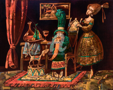 Картина под названием "Дрессировщик" - Konstantin Kansky (Kanskyart), Подлинное произведение искусства, Масло Установлен на…