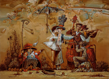 Pittura intitolato "Vagabond Savoyard M…" da Konstantin Kansky (Kanskyart), Opera d'arte originale, Olio Montato su Telaio p…