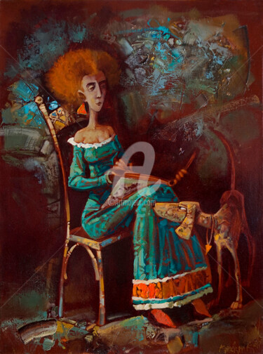 Pittura intitolato "Роман" da Konstantin Kansky (Kanskyart), Opera d'arte originale, Olio Montato su Telaio per barella in l…