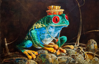 Malarstwo zatytułowany „The Princess” autorstwa Konstantin Kansky (Kanskyart), Oryginalna praca, Olej Zamontowany na Drewnia…