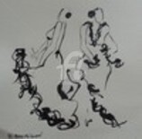 Dessin intitulée "Danseuse sevillane" par Kao Bourillon, Œuvre d'art originale