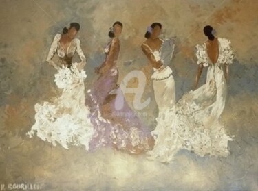 Painting titled "RONDE ANDALOUSES" by Kao Bourillon, Original Artwork