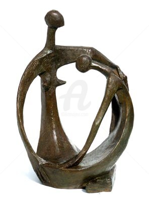 Skulptur mit dem Titel "Giron" von Kaol, Original-Kunstwerk