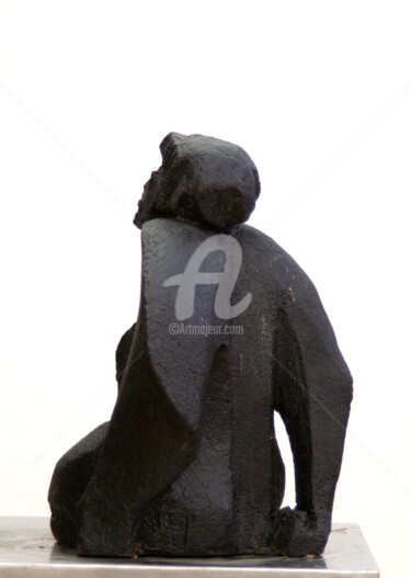 Sculpture intitulée "colere2-h-26cm.jpg" par Kaol, Œuvre d'art originale