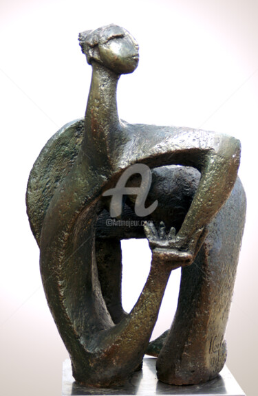 Skulptur mit dem Titel "origine12-epoxterre…" von Kaol, Original-Kunstwerk