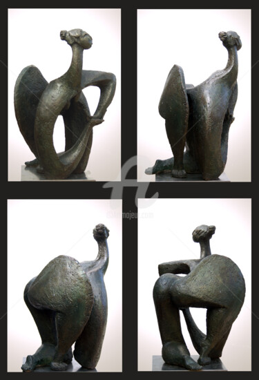 Sculpture intitulée "origine13-epoxterre…" par Kaol, Œuvre d'art originale