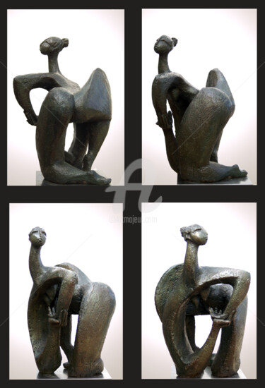 Sculpture intitulée "origine14-epoxterre…" par Kaol, Œuvre d'art originale