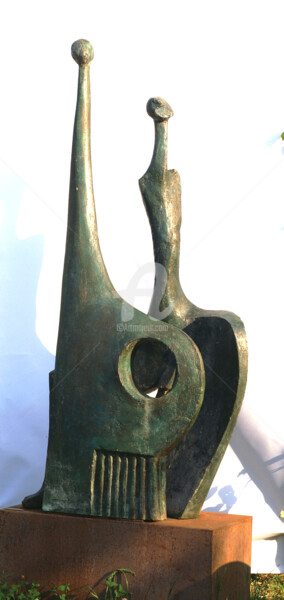 Skulptur mit dem Titel "les-amants-h180-2.j…" von Kaol, Original-Kunstwerk