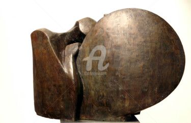 Sculpture titled "meditation-grande-0…" by Kaol, Original Artwork, Metals
