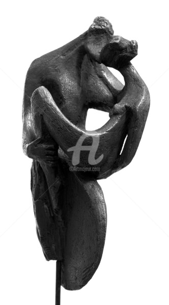 Sculpture intitulée "bise-2.jpg" par Kaol, Œuvre d'art originale, Métaux