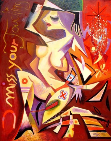 Painting titled "NUDE" by Kaola Oty, Original Artwork, Oil