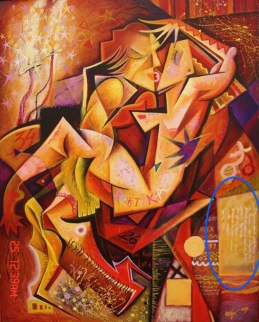 Painting titled "lovers-poem" by Kaola Oty, Original Artwork