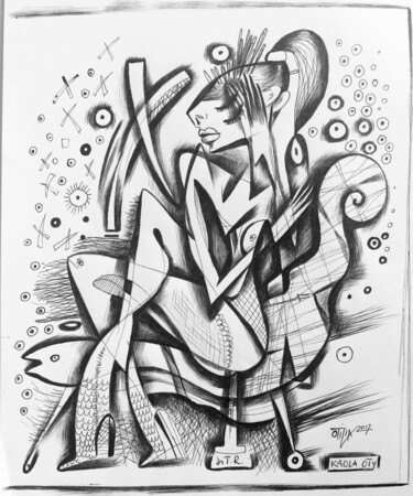 Drawing titled "sad Mermaid" by Kaola Oty, Original Artwork