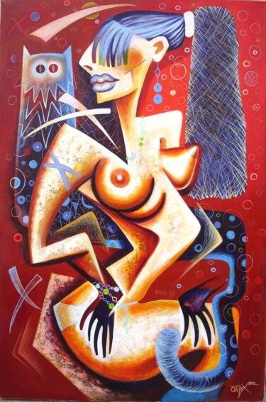 Painting titled "IRRA MAKO" by Kaola Oty, Original Artwork, Acrylic
