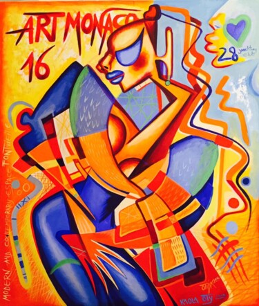 Картина под названием "Art Monaco show" - Kaola Oty, Подлинное произведение искусства, Акрил