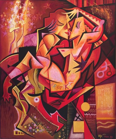 Pintura titulada "Lovers" por Kaola Oty, Obra de arte original, Acrílico