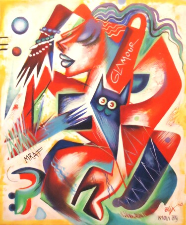 Pintura intitulada "glamour" por Kaola Oty, Obras de arte originais, Acrílico