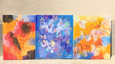 Painting titled "3 abstract Paintings" by Kaola Oty, Original Artwork, Acrylic