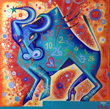 Peinture intitulée "Toro" par Kaola Oty, Œuvre d'art originale, Acrylique