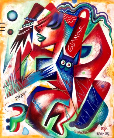 Painting titled "Glamour" by Kaola Oty, Original Artwork, Acrylic