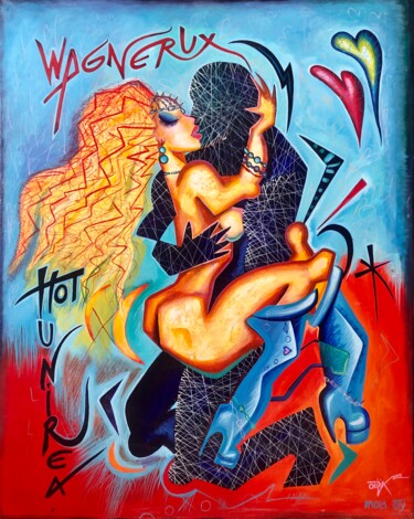 Peinture intitulée "HOT love" par Kaola Oty, Œuvre d'art originale, Acrylique