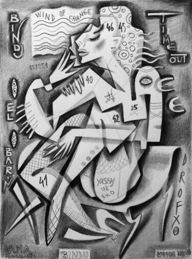Desenho intitulada "Wind of change" por Kaola Oty, Obras de arte originais, Lápis