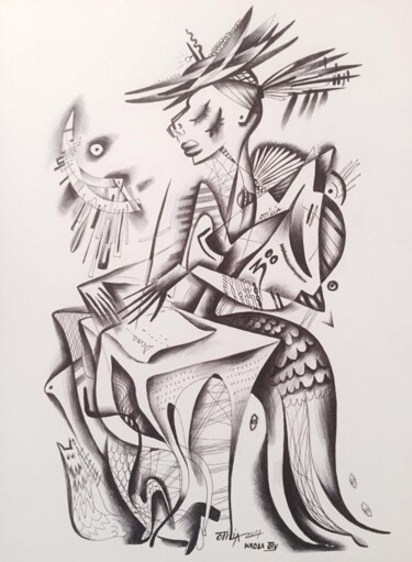 Drawing titled "The letter of goodb…" by Kaola Oty, Original Artwork, Pencil