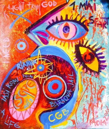 Malerei mit dem Titel "THE SCREAM (1 M'AI…" von Kaola Oty, Original-Kunstwerk, Acryl