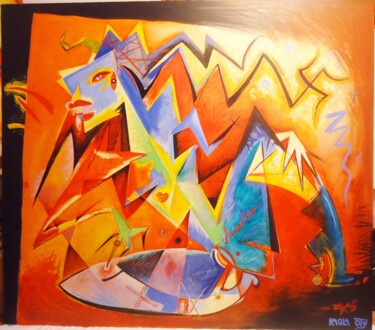Malerei mit dem Titel "ART" von Kaola Oty, Original-Kunstwerk, Acryl