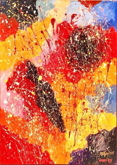 Pittura intitolato "Abstract painting" da Kaola Oty, Opera d'arte originale, Acrilico