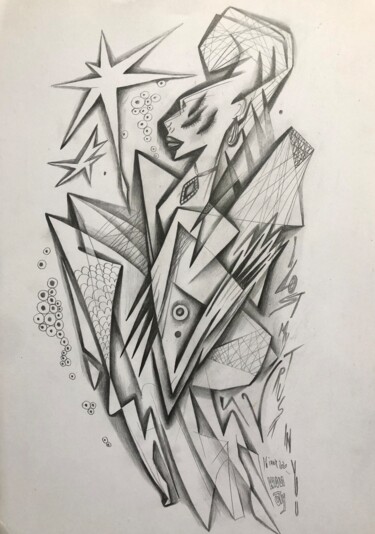 Drawing titled "TheStar" by Kaola Oty, Original Artwork, Pencil