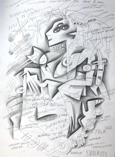 Drawing titled "Positive thinking" by Kaola Oty, Original Artwork, Pencil