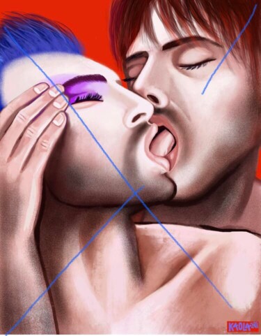Printmaking titled "Lust of taste" by Kaola Oty, Original Artwork, Acrylic