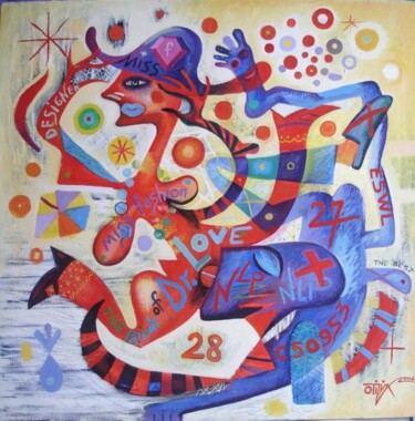 Peinture intitulée "” Doctor LOVE”" par Kaola Oty, Œuvre d'art originale, Huile