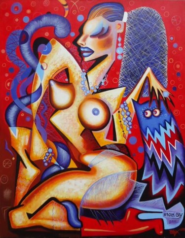 Peinture intitulée "NUDES_womans_046.JPG" par Kaola Oty, Œuvre d'art originale