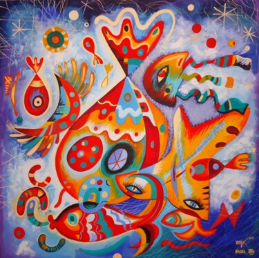 Картина под названием "``SEASCAPE``" - Kaola Oty, Подлинное произведение искусства, Акрил