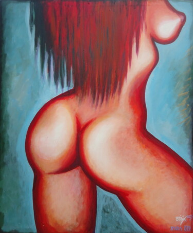 Painting titled "NUDE" by Kaola Oty, Original Artwork, Acrylic