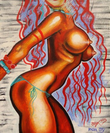 Pintura intitulada "Nude" por Kaola Oty, Obras de arte originais, Acrílico