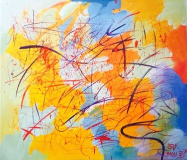 Painting titled "Abstrakt" by Kaola Oty, Original Artwork, Acrylic