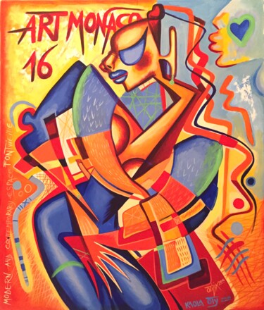 Malerei mit dem Titel "Kaola to ART MONACO…" von Kaola Oty, Original-Kunstwerk, Acryl