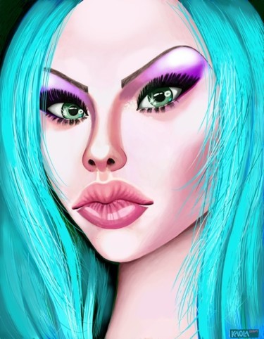Hellena 2021 Digital Arts titled "Hellena 2021" by Kaola Oty, Original Art, Acrylic