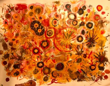 WHEELS Peinture intitulée "WHEELS" par Kaola Oty, Œuvre d'art originale, Acrylique