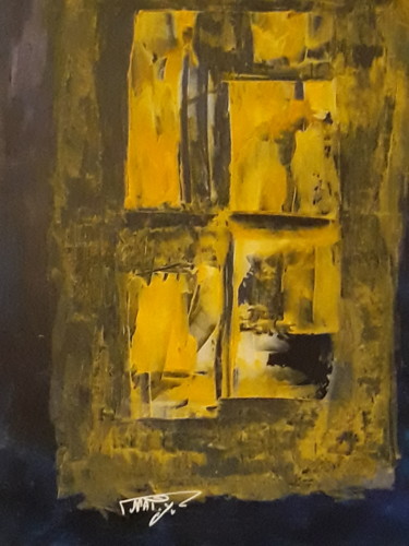 Painting titled "OVER THE WINDOWS" by Nataliya Yvetot, Original Artwork, Acrylic